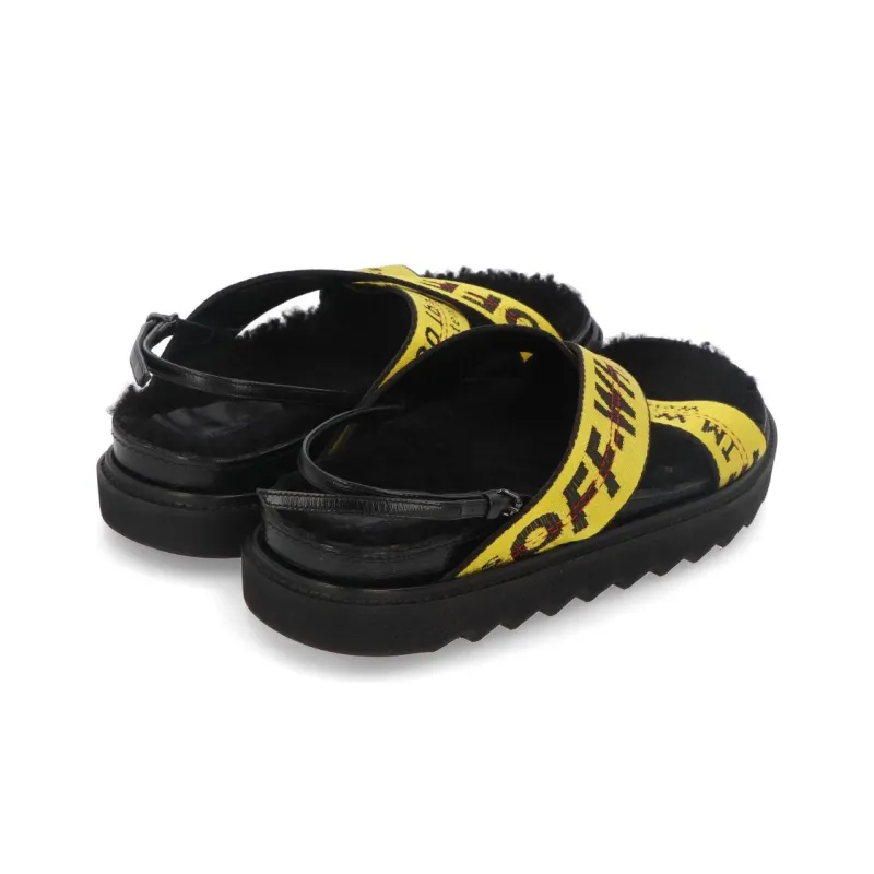 OFF-WHITE Strap Sandals Women's Black Yellow-3