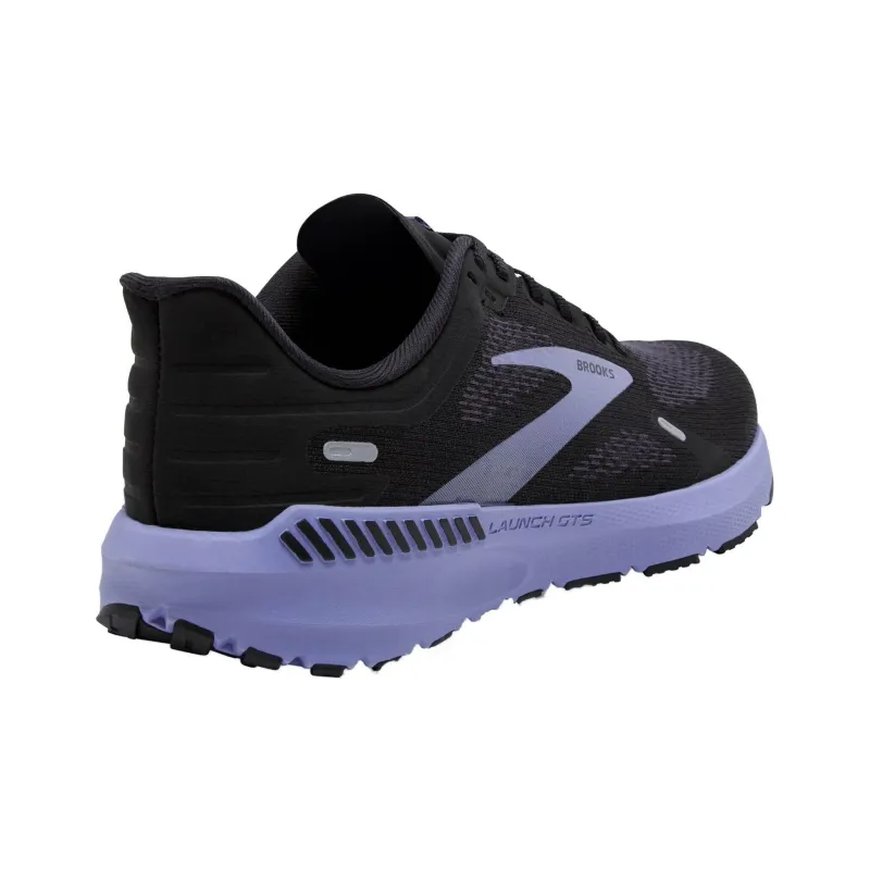 Brooks Launch GTS Cushioning, Wear Resistant Low Top Running Shoes Women's Black Blue-2