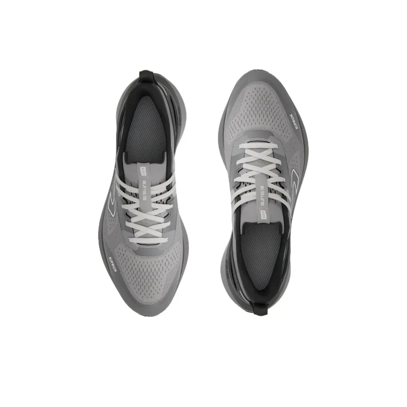 DECATHLON Cushioned Wear Resistant Breathable Low Top Running Shoes Men's Gray-2