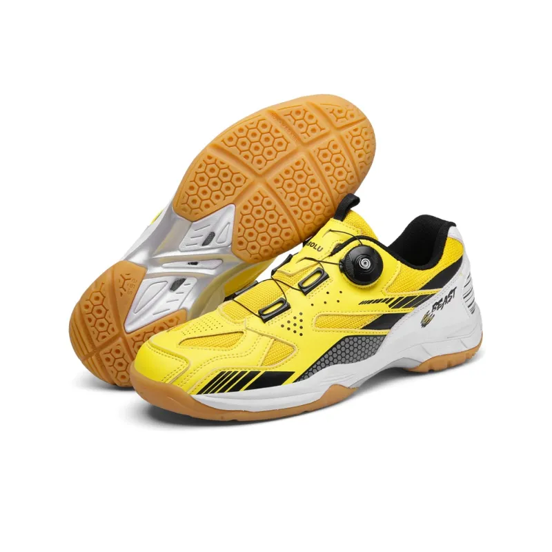 TABOLU Badminton Shoes Unisex Low Top White/Yellow-10