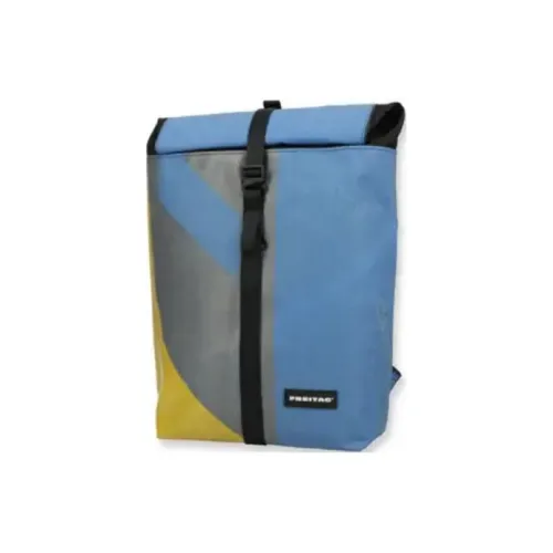 FREITAG Backpacks Blue With Grey And Yellow Accents