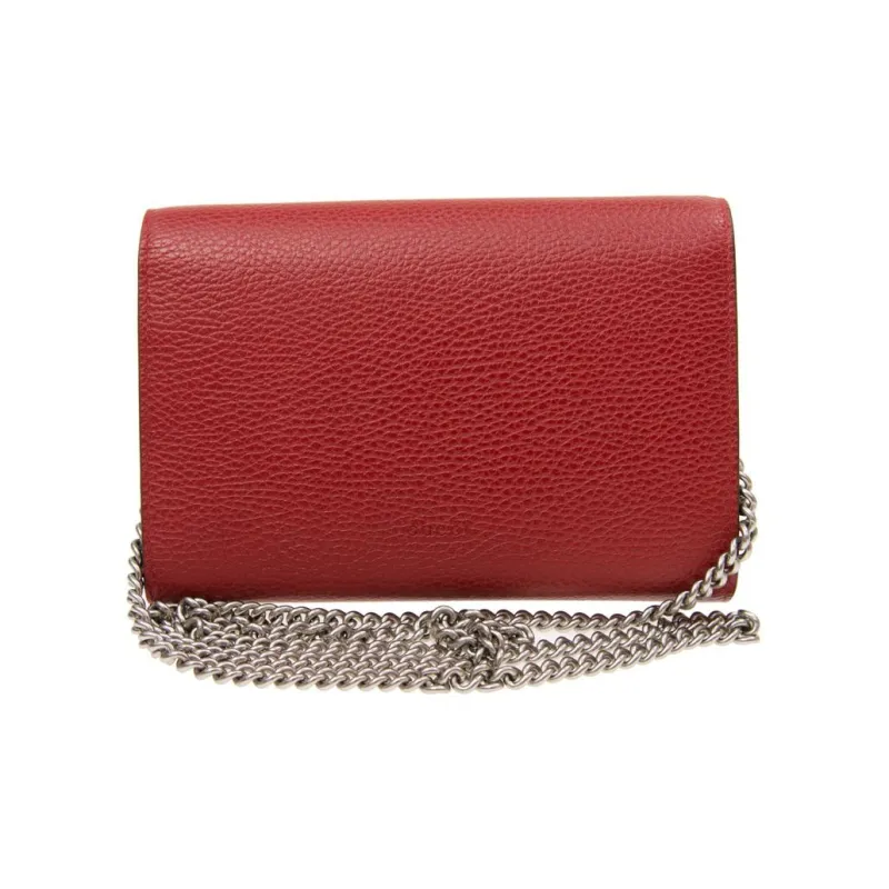 GUCCI Dionysus Mini Leather Wallet Shoulder Bags Women's Red-2