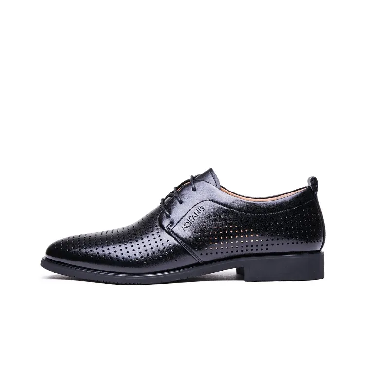 AOKANG Dress Shoes Men Low Top Black-1