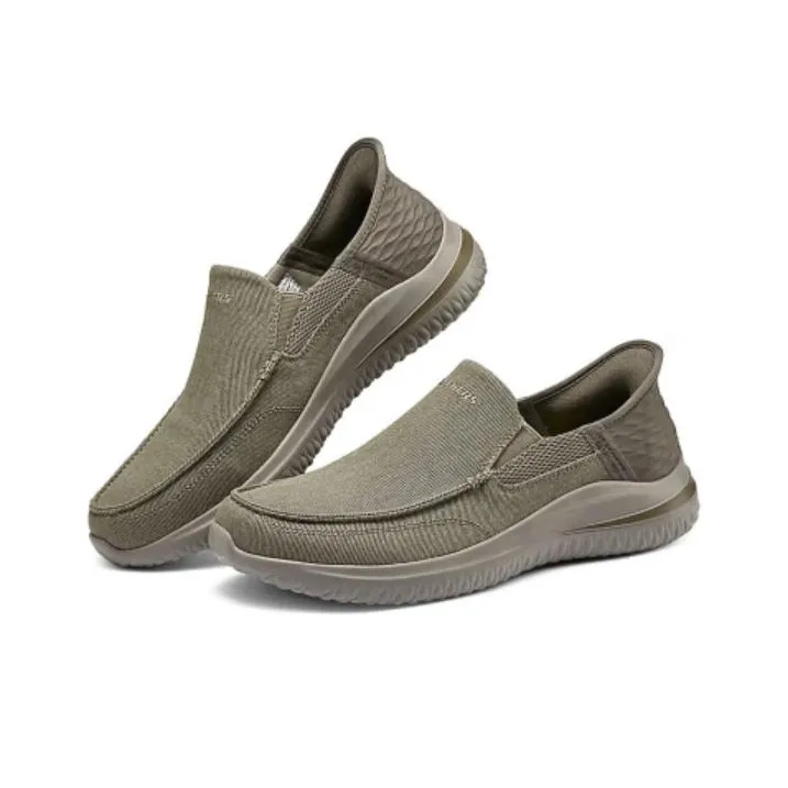 Skechers Slip Ins Slip Ins Technology Low Top Casual Shoes Men's Khaki-2