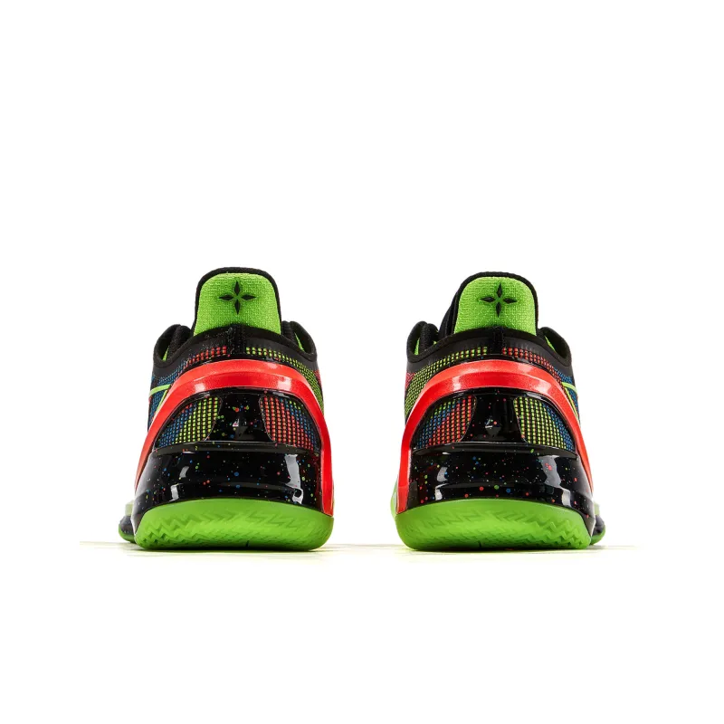 LINING Blade 4V2 Basketball Shoes Men Low Top Fluorescent Bright Grass Green/Neon Fruit Red-5