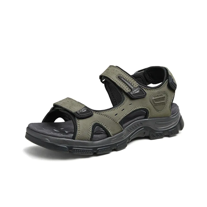 CAMEL Beach Sandals Men Black/CAMEL/Light Green-11