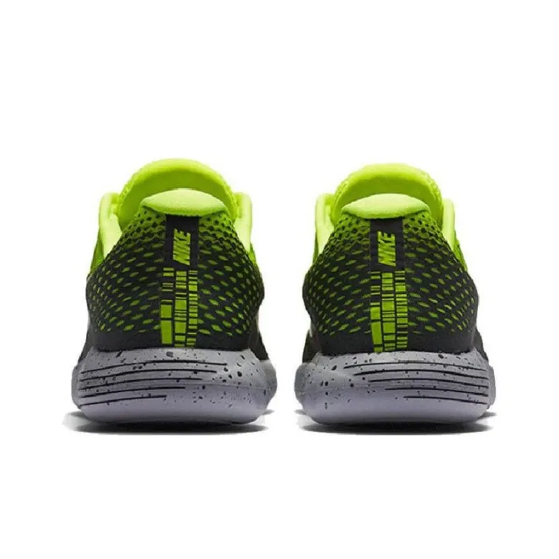 Nike Lunarglide 8 Durable Breathable Low Top Training Running Shoes Men's Green Black-4