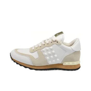 Valentino Sports Casual Shoes Women's White Brown Vintage Version