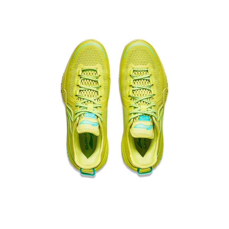 LINING Shudder Basketball Shoes Men Low Top Green-3