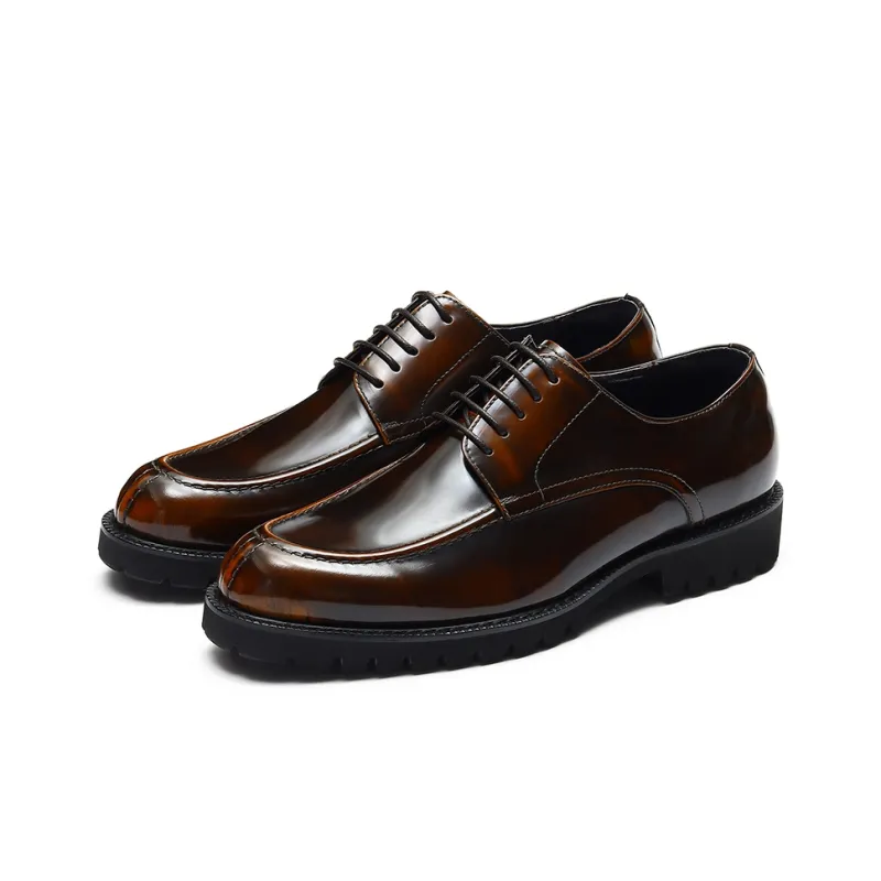 ASTON M.JAZZ Dress Shoes Men Low Top Black/Brown-8