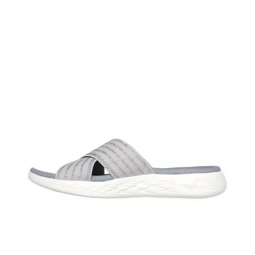 Skechers ON THE GO Slide Slippers Women's Gray White