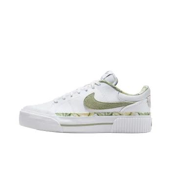 Nike Court Legacy Lift White Multi Color Gum Medium Brown Oil Green Women's