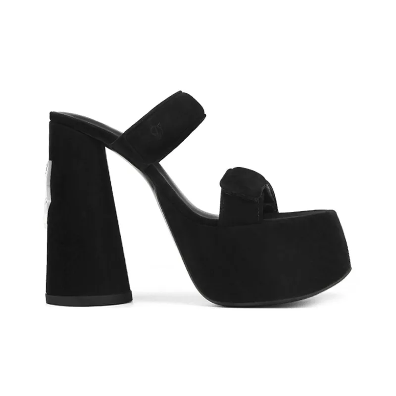Naked Wolfe Diamond Strap Sandals Women's Black-1