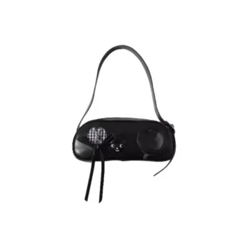 TYAKASHA Polyurethane Handbag Shoulder Bag Medium Size Women's Black