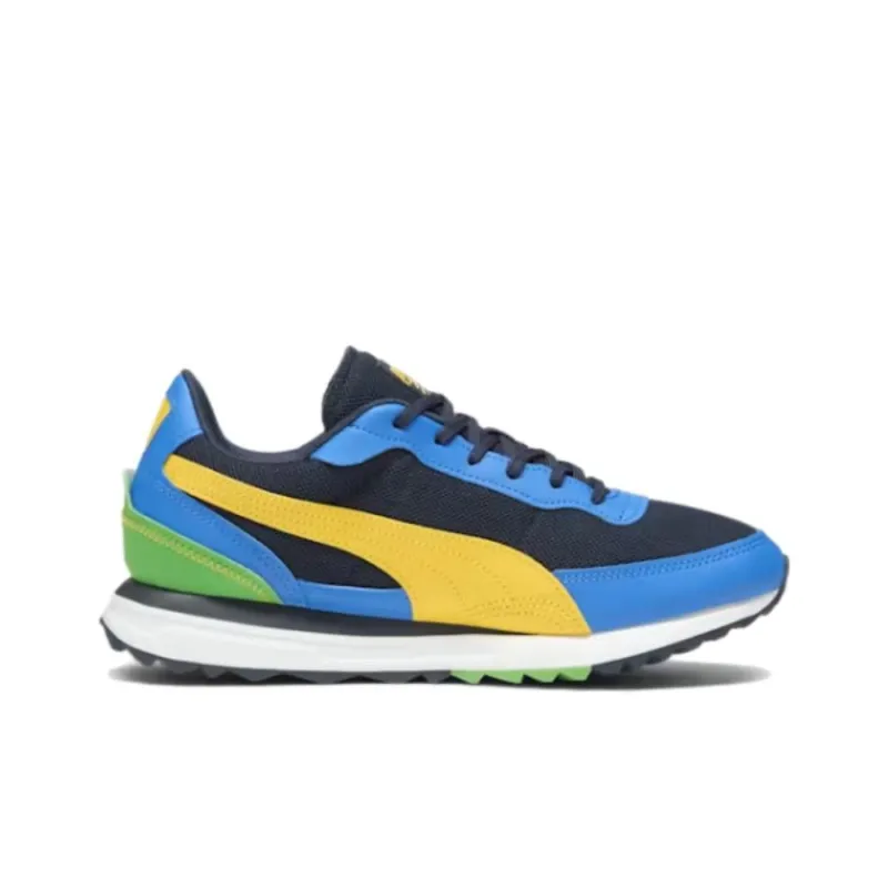 PUMA Road Rider Lth Navy Yellow Sizzle-1