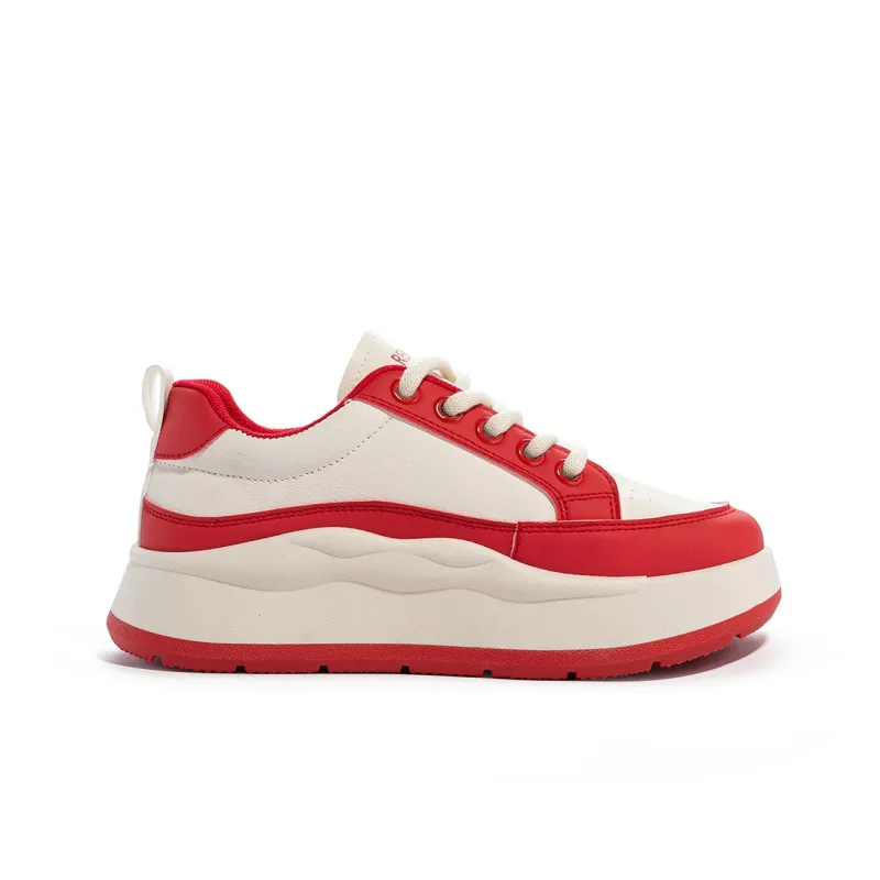 Humanism 1986 Chunky Sneakers Women's Low Top White/Black/White/White/Red/White/Khaki-20
