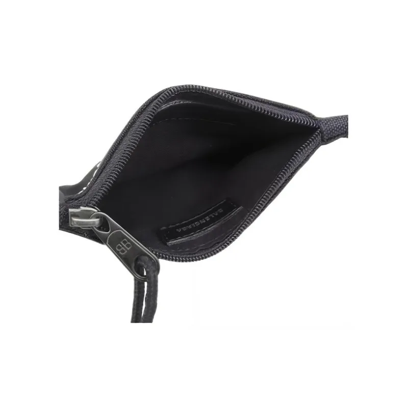 Balenciaga Nylon Wallet, Key Pouch, Card Holder Unisex Black-4