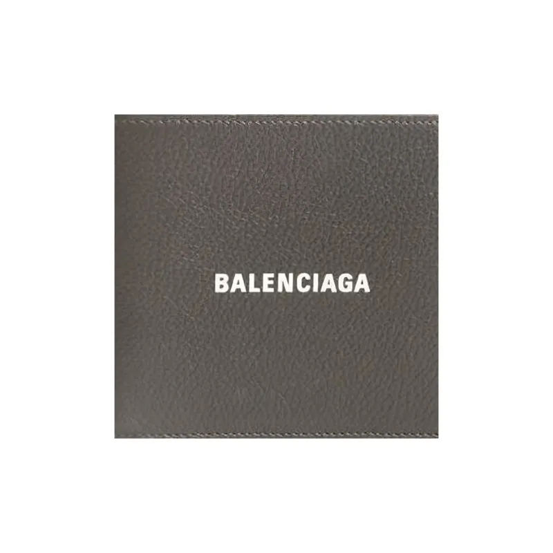 Balenciaga Cow Leather Wallet Men's Dark Green/White-3