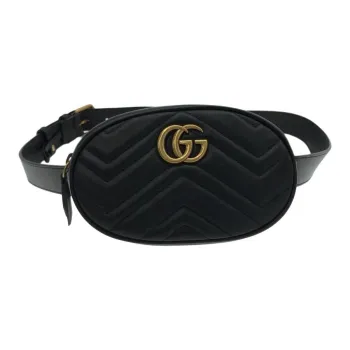 GUCCI GG Marmont Belt Bag Matelasse Black