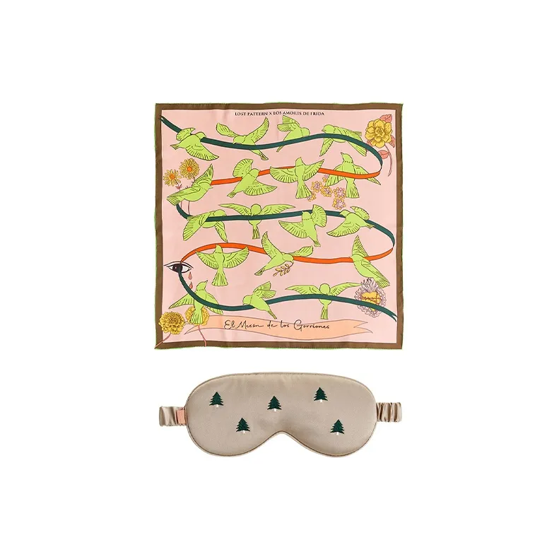LOST PATTERN 100% Mulberry Silk Scarves Unisex-2