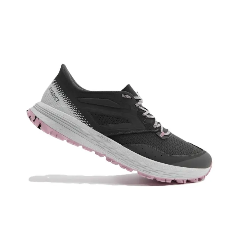 DECATHLON Cushioning Wear Resistant Low Top Trail Running Running Shoes Women's Black Gray-1