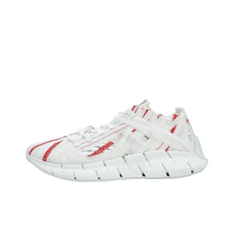 KANGHYUK x Reebok Zig Kinetica Cushioning Anti-Slip And Wear-Resistant Low-Top Running Shoes Unisex White Red-0