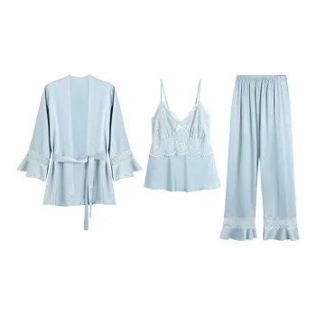 Flow Yarn Loungewear & Sleepwear Set Women's Three-Piece Set