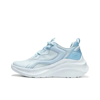 Skechers Cushioning Breathable Height Increasing Rebound Low Top Casual Shoes Women's Blue