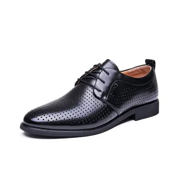 AOKANG Dress Shoes Men Low-Top Black