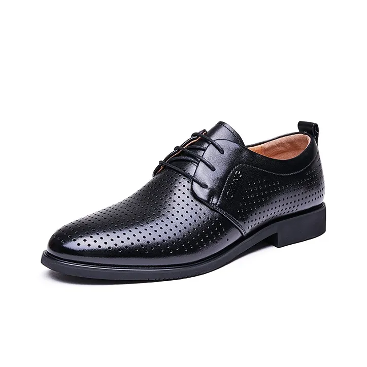 AOKANG Dress Shoes Men Low Top Black-0