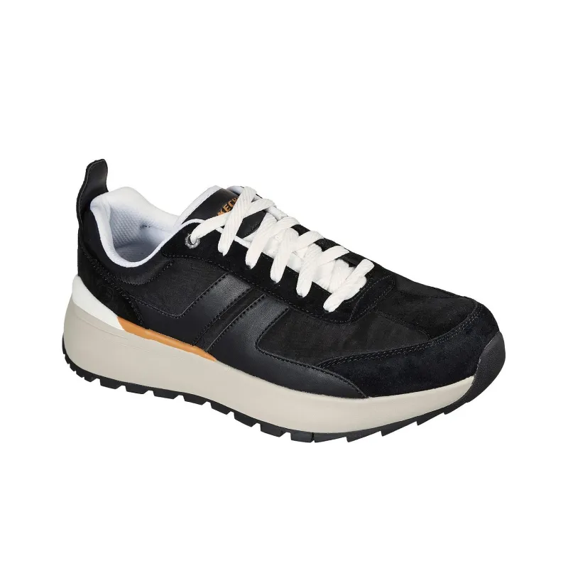 Skechers Cushioning Wear-Resistant Low-Top Running Shoes Men's Black-3
