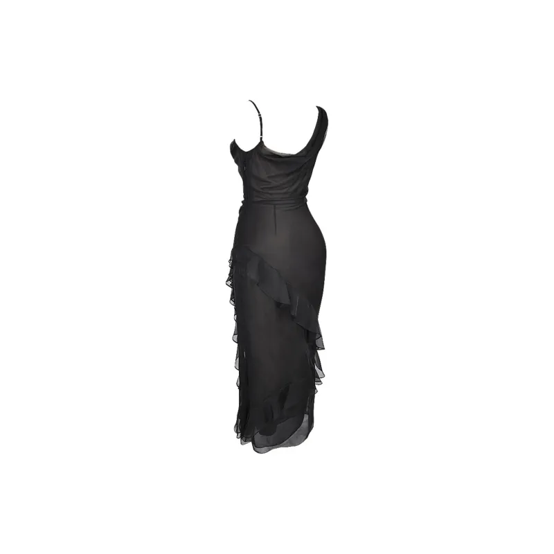 HOUSE OF CB MALILA Slip Dress Women's BLACK/Black-2