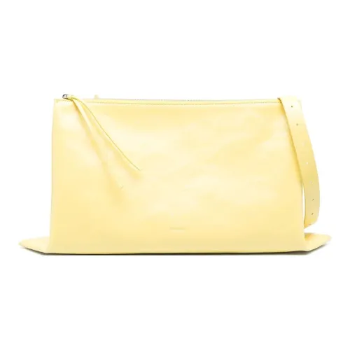 JIL SANDER Zip-up Leather Shoulder Bag