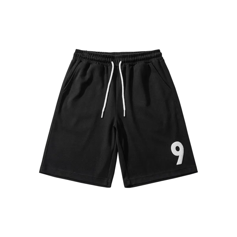 WOOD SOON Trendy Brand Sports Stretch Knee Length Pants Japanese Style Straight Fit Pants Unisex-1