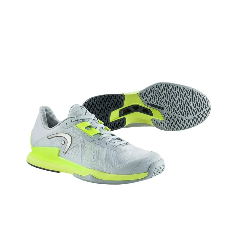 HEAD Sprint Pro 3.5 Slip Resistant Tennis Shoes Men's Gray Yellow-2