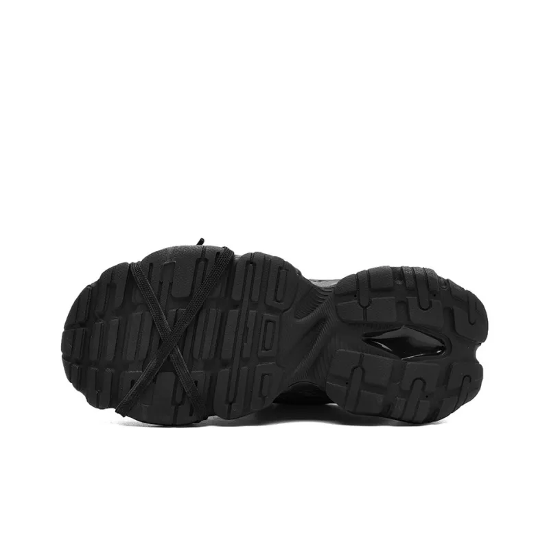 AOKANG Chunky Sneakers Women's Low Top Black Distressed/Black/Gray/Gray Distressed-13