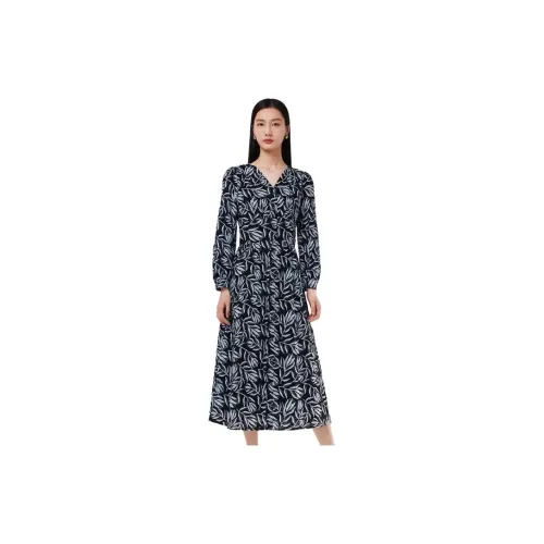 GOOBGS Long-Sleeved Dresses Women's Thistle Flower