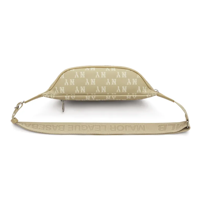MLB Artificial Leather Sling Bag Unisex Beige Yellow-3