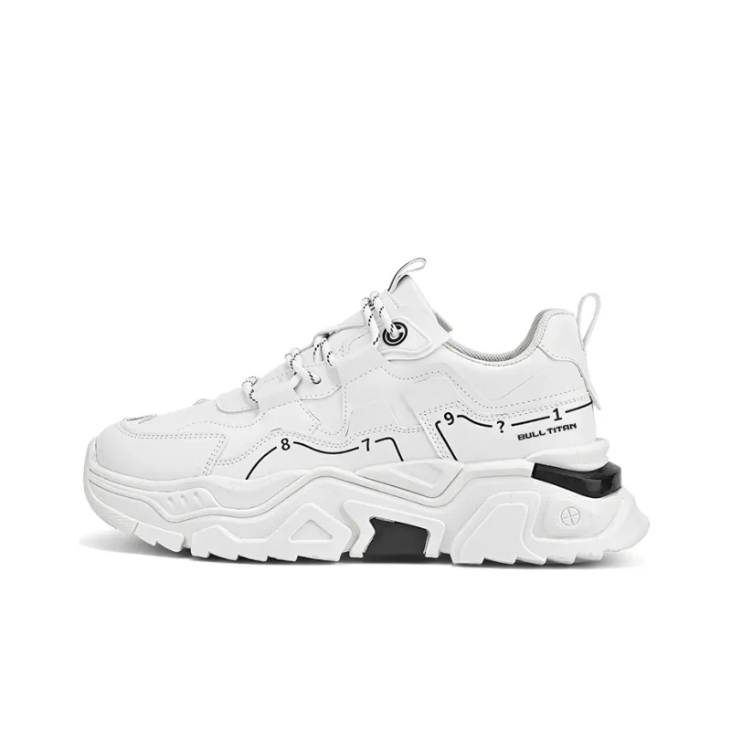 GONG NIU JU REN Anti-Slip Wear-Resistant Low-Top Chunky Sneakers Men's-4