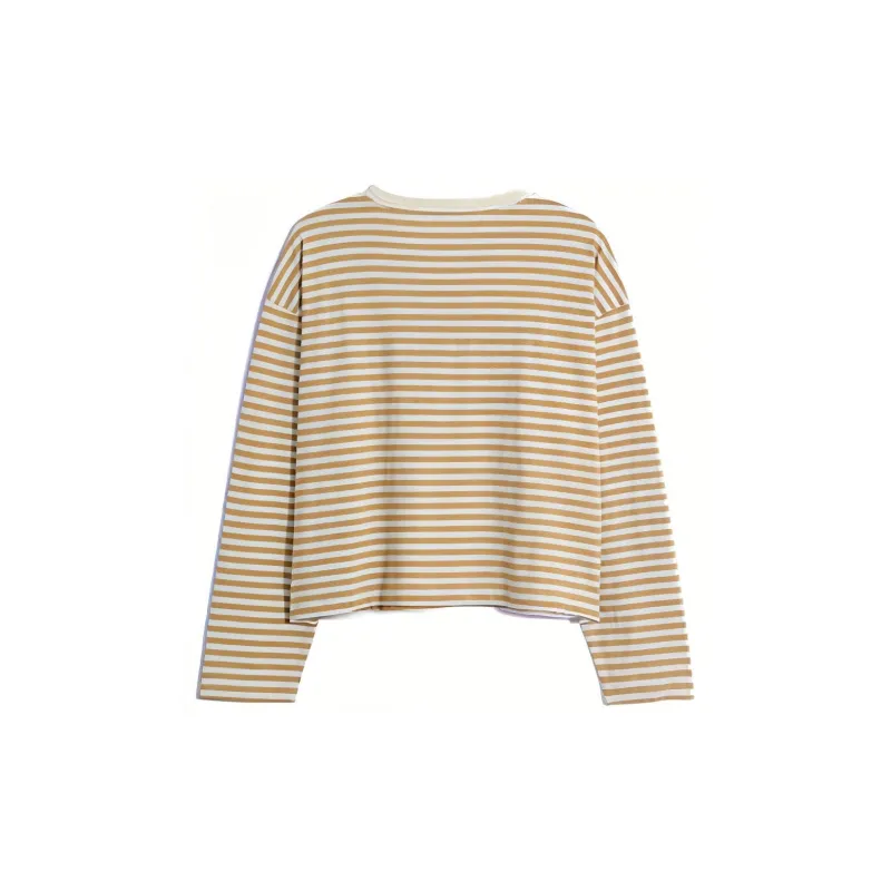 GAP T-Shirts Women's Khaki Stripes-1