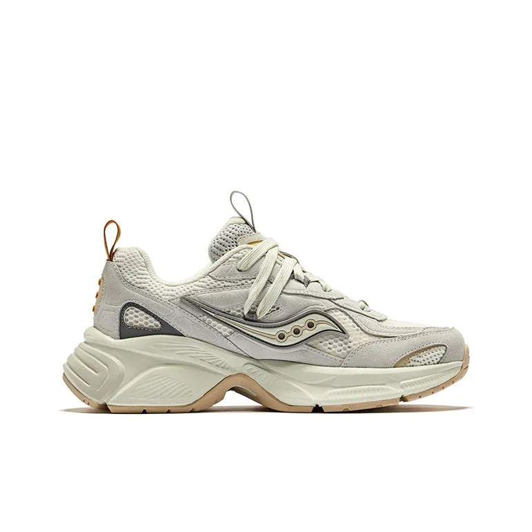 Saucony 2K CAVALRY Low Top Casual Running Shoes Unisex Gray Beige-1