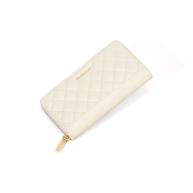 CinvaiKrose Calfskin With Microfiber Chanel Inspired Coin Purse, Clutch Wallet Women's Black-10
