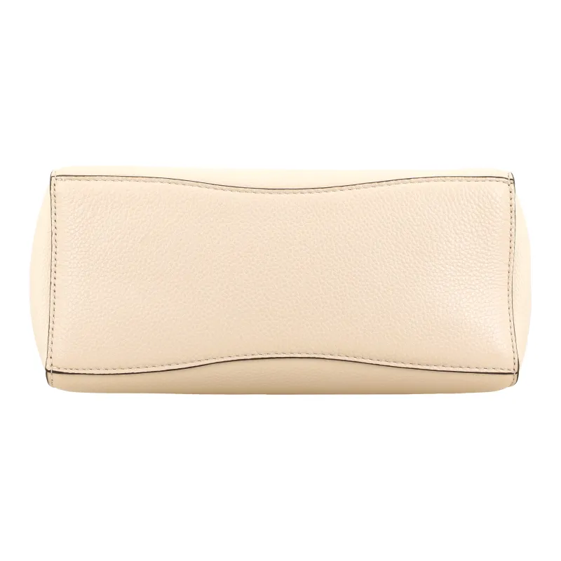 TORY BURCH McGraw Leather Bucket Bags Crossbody Bag, Shoulder Bag Women's Cream White-3