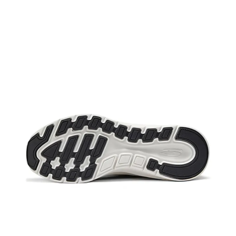 Skechers Slip Ins Anti Slip And Wear Resistant Breathable Rebound Support Low Top Running Shoes Men's White Black-4