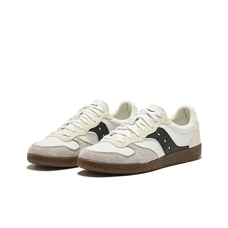 Saucony Bullet Non-slip Lightweight Low-Top Running Shoes Unisex White Gray Black-2