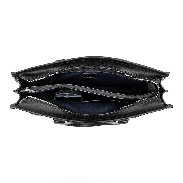 L'ALPINA Cow Leather Laptop Bag, Commute Bag, Handbag, Briefcase Tubas Men's Black-4