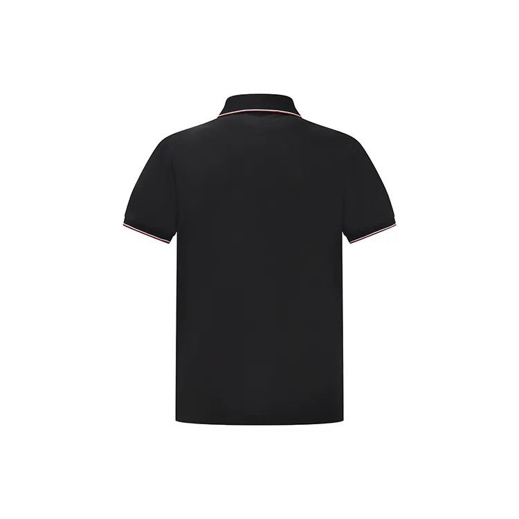 RARE Lapel Short Sleeved T Shirts Polo Shirt Men's Black-2