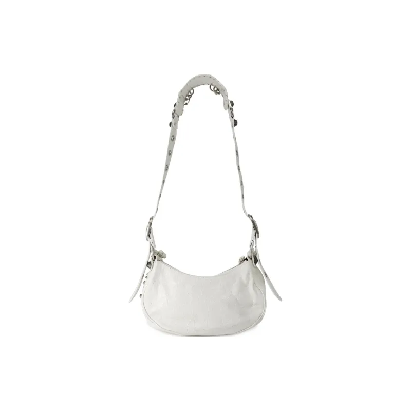 Balenciaga Le Cagole Xs Shoulder Bag With Piercing White Arena-2