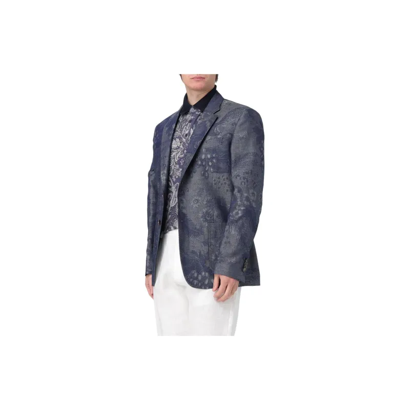 ETRO Jacquard Denim Blazer-2