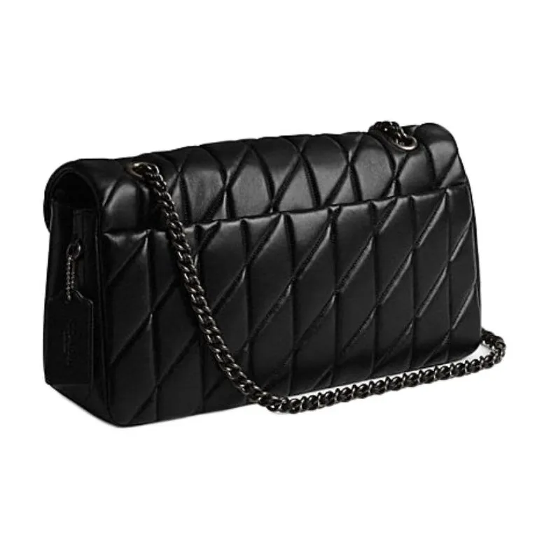 COACH Tabby Sheepskin Crossbody Bag, Shoulder Bag Medium Size Women's Black-3